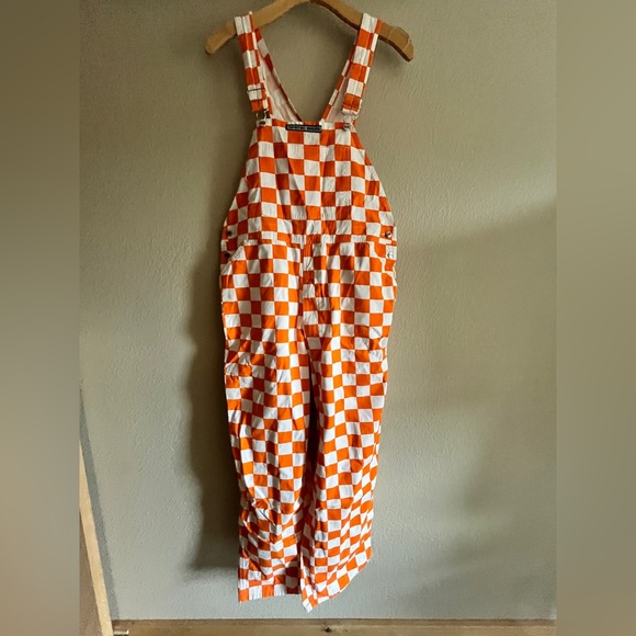 Adult Game Day Bibs Brand Licensed Orange & White Checkered Tennessee - Picture 2 of 7